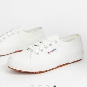 Superga 2750 Cuto White Canvas Sneakers Size 5